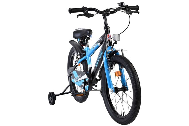 Volare Sportivo Kinderfiets - Jongens - 18 inch - Blauw Zwart - Twee Handremmen