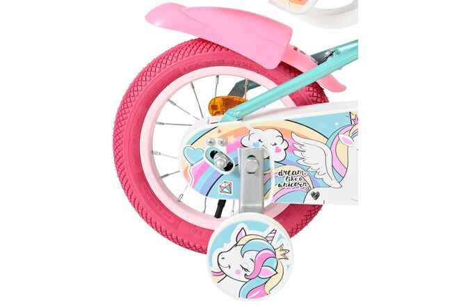 Volare Unicorn Kinderfiets - Meisjes - 12 inch - Groen