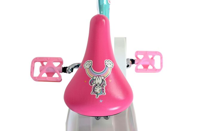 Volare Unicorn Kinderfahrrad - Mädchen - 12 Zoll - Grün - Zwei Handbremsen