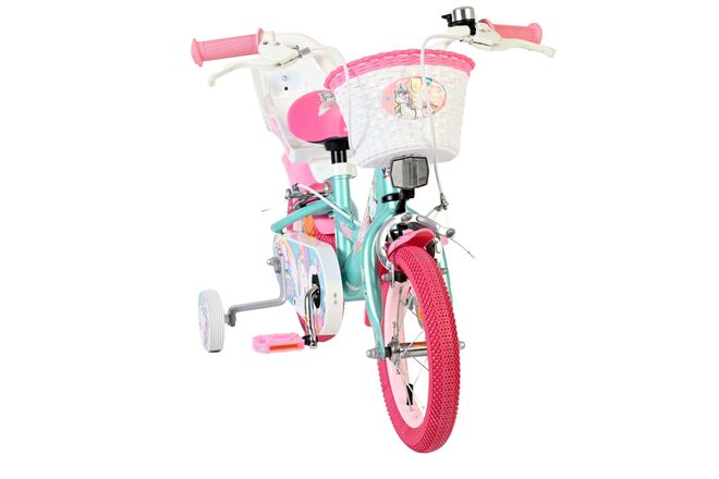 Volare Unicorn Kinderfahrrad - Mädchen - 12 Zoll - Grün - Zwei Handbremsen