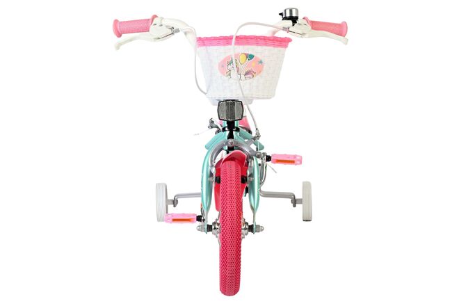 Volare Unicorn Kinderfahrrad - Mädchen - 12 Zoll - Grün - Zwei Handbremsen