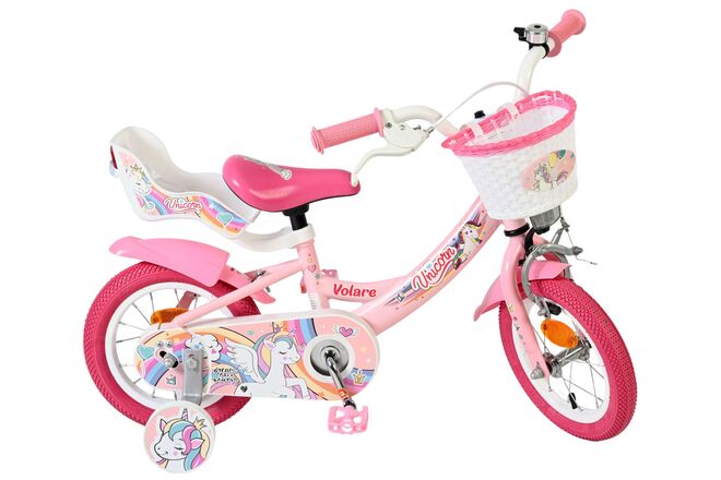 Volare Unicorn Kinderfiets - Meisjes - 12 inch - Roze