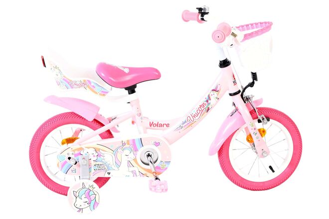 Volare Unicorn Kinderfiets – Meisjes – 12 inch – Roze