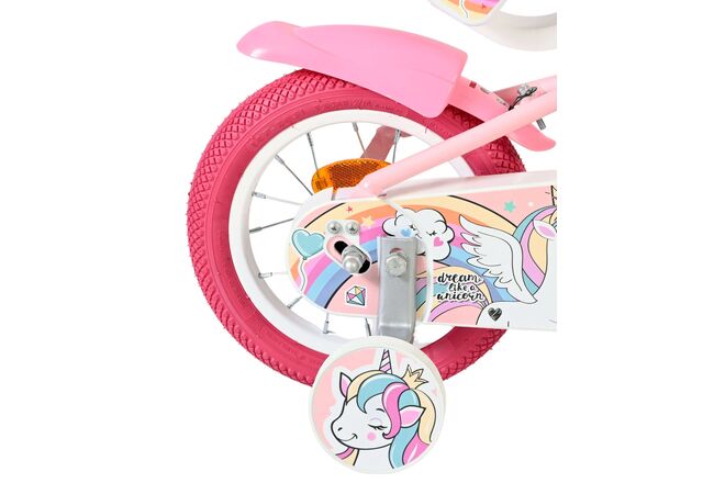 Volare Unicorn Kinderfiets - Meisjes - 12 inch - Roze