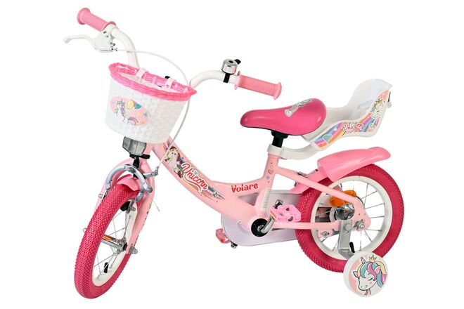 Volare Unicorn Kinderfiets - Meisjes - 12 inch - Roze