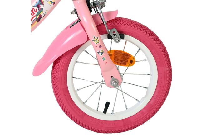 Volare Unicorn Kinderfiets - Meisjes - 12 inch - Roze - Twee handremmen