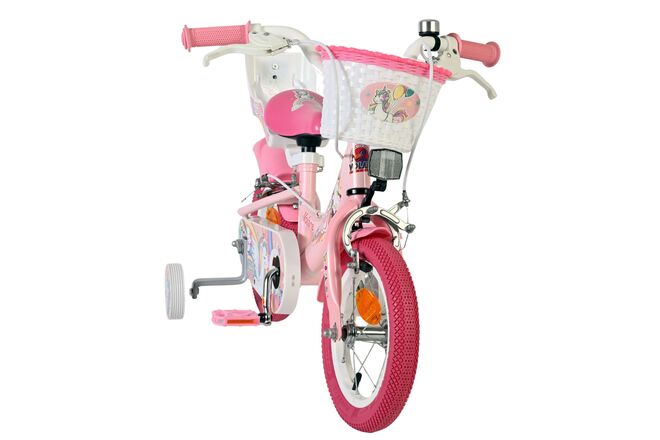 Volare Unicorn Kinderfiets - Meisjes - 12 inch - Roze - Twee handremmen