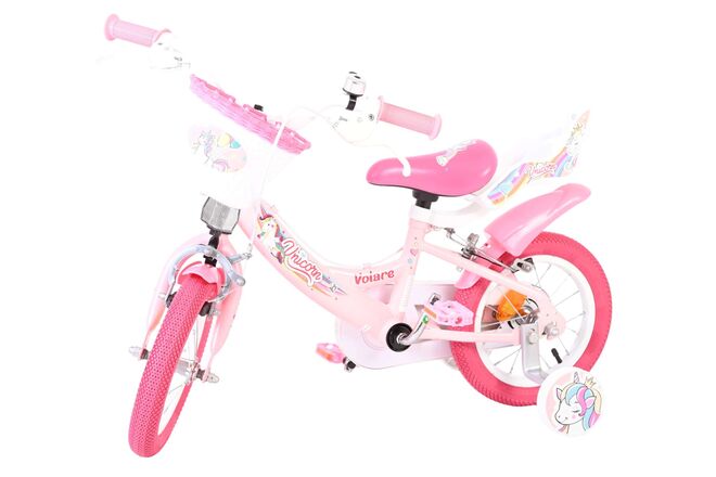 Volare Unicorn Kinderfiets - Meisjes - 12 inch - Roze - Twee handremmen