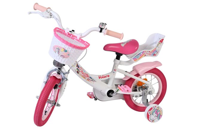 Volare Unicorn Kinderfiets - Meisjes - 12 inch - Wit