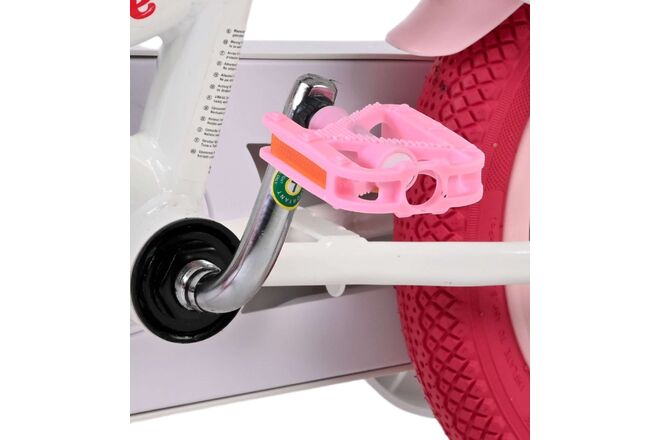 Volare Unicorn Kinderfiets - Meisjes - 12 inch - Wit - Twee handremmen