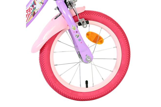 Volare Unicorn Kinderfiets - Meisjes - 14 inch - Paars