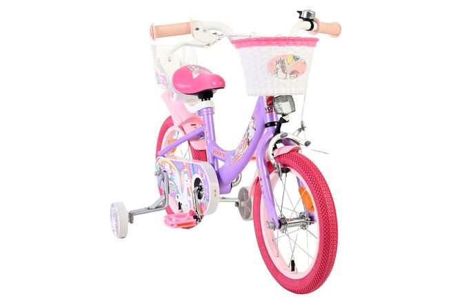 Volare Unicorn Kinderfiets - Meisjes - 14 inch - Paars