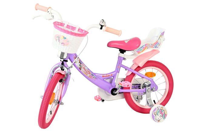 Volare Unicorn Kinderfiets - Meisjes - 14 inch - Paars