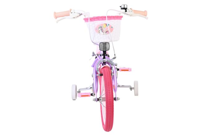 Volare Unicorn Kinderfiets - Meisjes - 14 inch - Paars - Twee Handremmen