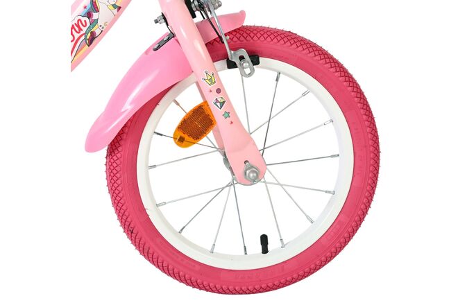 Volare Unicorn Kinderfahrrad – Mädchen – 14 Zoll – Rosa