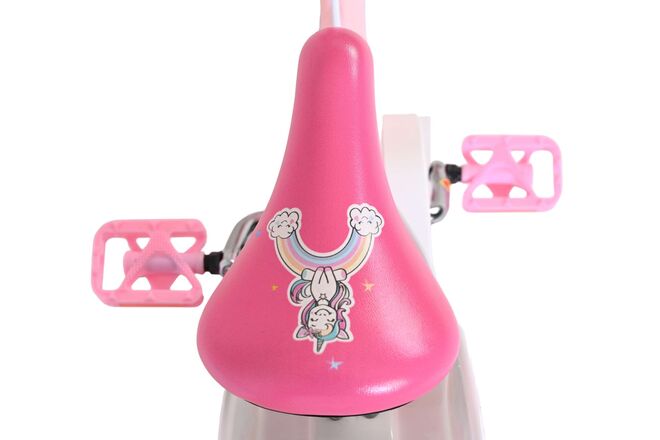 Volare Unicorn Kinderfiets - Meisjes - 14 inch - Roze - Twee Handremmen