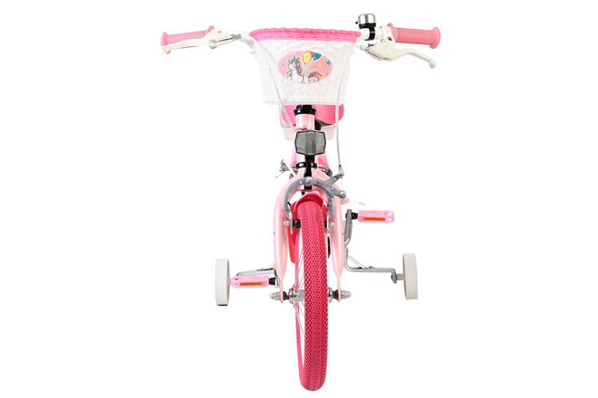 Volare Unicorn Kinderfiets - Meisjes - 14 inch - Roze - Twee Handremmen