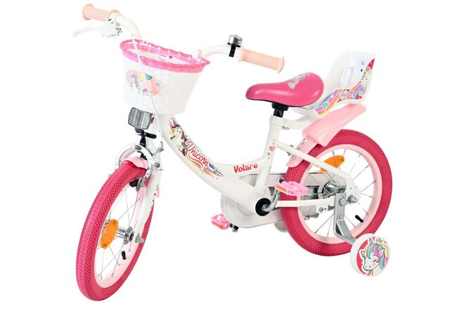 Volare Unicorn Kinderfiets - Meisjes - 14 inch - Wit