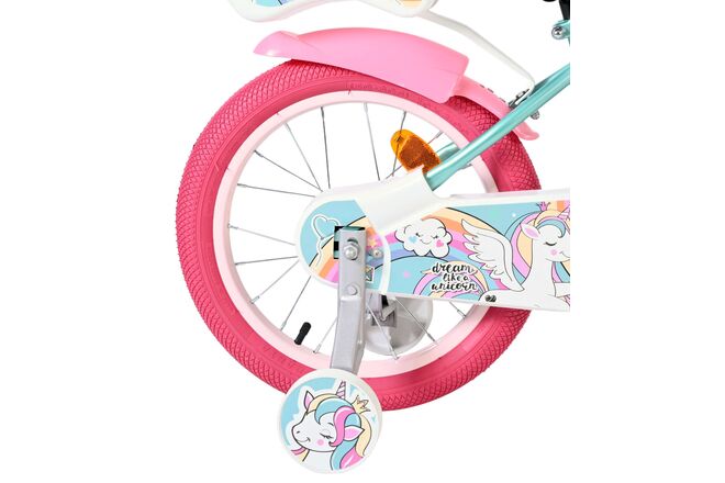 Volare Unicorn Children's Bike - Girls - 16 inch - Green