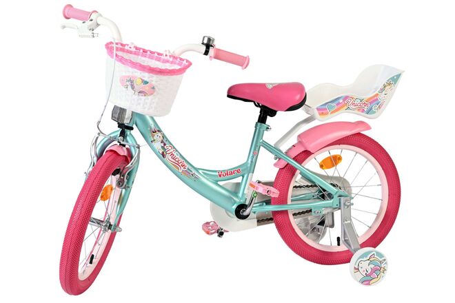 Volare Unicorn Children's Bike - Girls - 16 inch - Green
