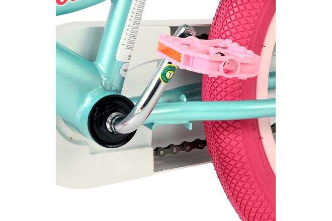 Volare Unicorn Children's Bicycle - Girls - 16 inch - Green - Two Hand Brakes