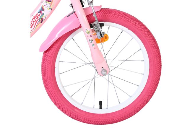 Volare Unicorn Children's Bike - Girls - 16 inch - Pink