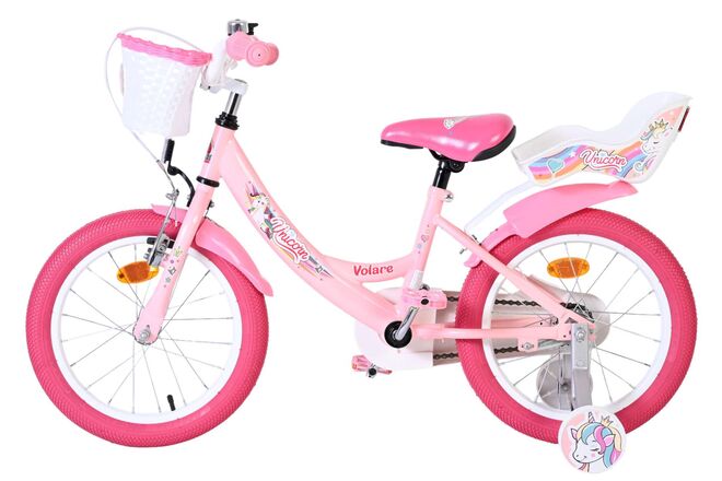 Volare Unicorn Children's Bike - Girls - 16 inch - Pink