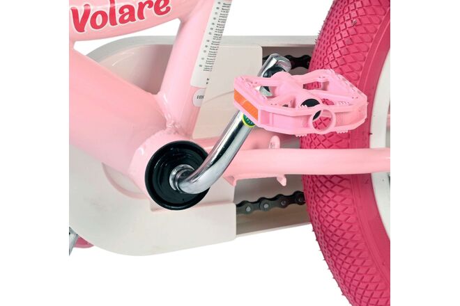 Volare Unicorn Children's Bicycle - Girls - 16 inch - Pink - Two Hand Brakes