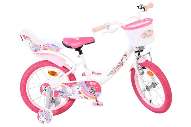 Volare Unicorn Kinderfiets - Meisjes - 16 inch - Wit