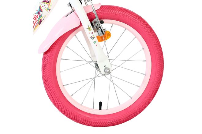Volare Unicorn Kinderfiets - Meisjes - 16 inch - Wit