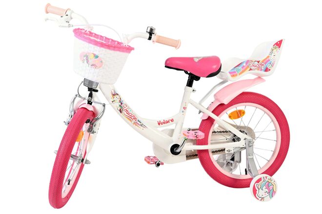 Volare Unicorn Kinderfiets - Meisjes - 16 inch - Wit