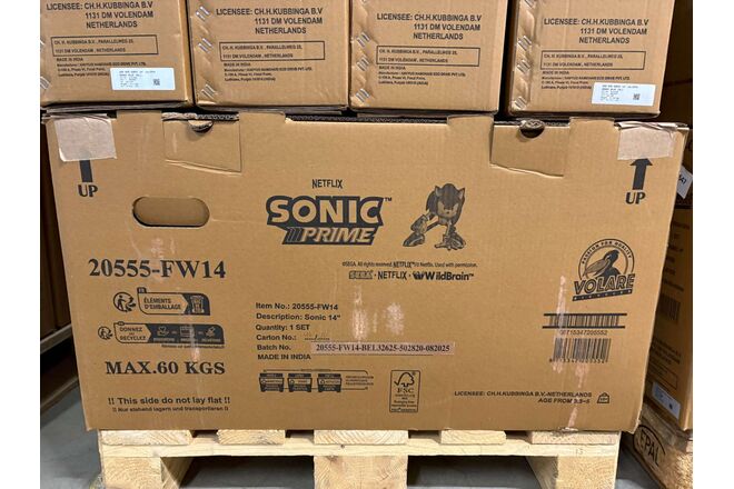 Sonic Prime Kinderfiets - Jongens - 14 inch - Blauw Rood - Twee handremmen