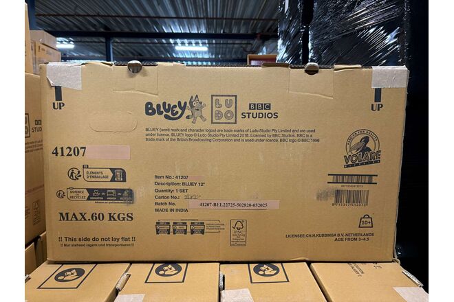 Bluey Kinderfiets 12 inch - Lichtblauw - Twee handremmen