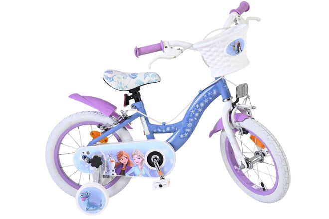 Disney Frozen 2 Kinderfiets - Meisjes - 14 inch - Blauw/Paars - Twee handremmen