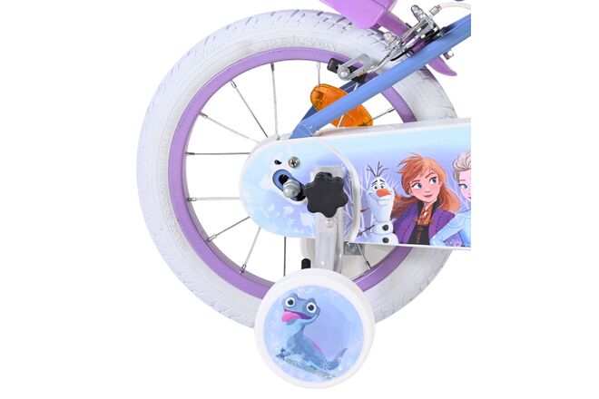Disney Frozen 2 Kinderfiets - Meisjes - 14 inch - Blauw/Paars - Twee handremmen