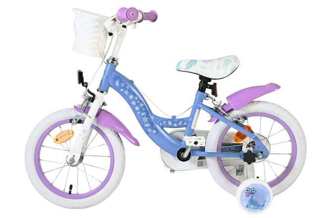 Disney Frozen 2 Kinderfiets - Meisjes - 14 inch - Blauw/Paars - Twee handremmen