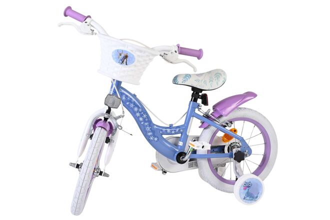 Disney Frozen 2 Kinderfiets - Meisjes - 14 inch - Blauw/Paars - Twee handremmen