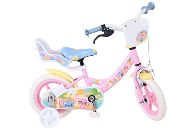 Disney Stitch Kinderfiets - Meisjes - Mag Wheels - 12 inch - Roze