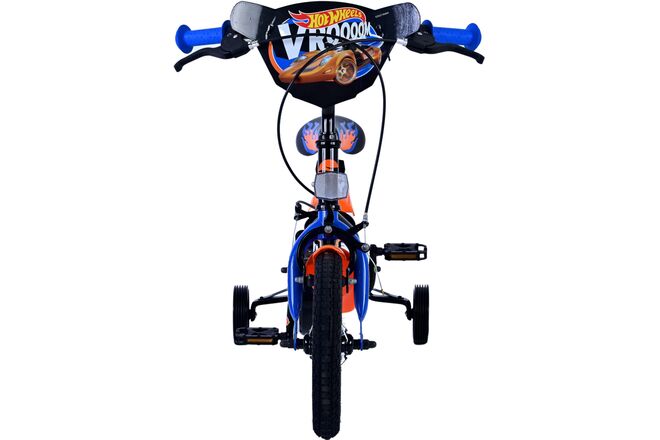 Hot Wheels Kinderfiets - Jongens - 12 inch - Zwart Oranje Blauw - Twee handremmen