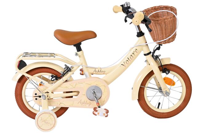 Volare Ashley Kinderfiets – Meisjes – 12 inch – Créme – Twee handremmen