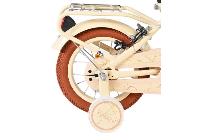 Volare Ashley Kinderfiets - Meisjes - 12 inch - Créme - Twee handremmen