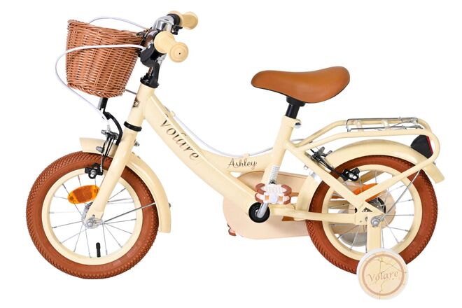 Volare Ashley Kinderfiets - Meisjes - 12 inch - Créme - Twee handremmen