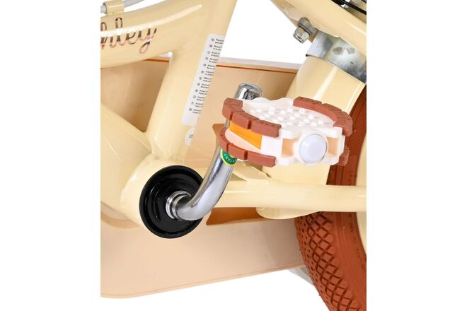 Volare Ashley Kinderfiets - Meisjes - 12 inch - Créme - Twee handremmen