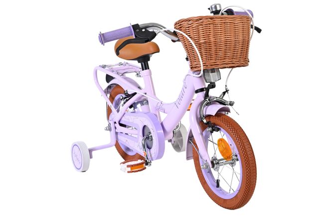 Rower dziecięcy Volare Ashley – dziewczęcy – 12 cali – fioletowy – dwa hamulce ręczne