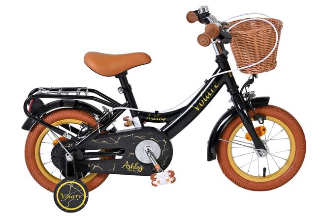 Volare Ashley Kinderfiets – Meisjes – 12 inch – Zwart – Twee handremmen
