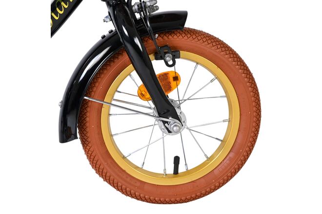 Volare Ashley Kinderfiets - Meisjes - 12 inch - Zwart - Twee handremmen