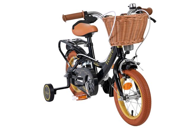 Volare Ashley Kinderfiets - Meisjes - 12 inch - Zwart - Twee handremmen