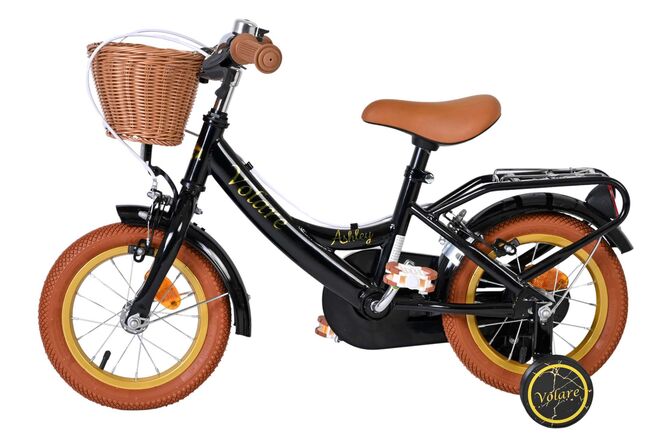 Volare Ashley Kinderfiets - Meisjes - 12 inch - Zwart - Twee handremmen