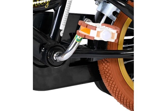 Volare Ashley Kinderfiets - Meisjes - 12 inch - Zwart - Twee handremmen