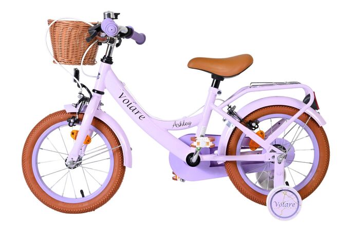 Volare Ashley Kinderfiets - Meisjes - 14 inch - Lila - Twee Handremmen